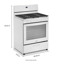 Whirlpool - 5.1 Cu. Ft. Freestanding Gas Range with Broiler Drawer - White - Alternate Views