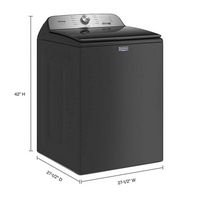 Maytag - 4.7 Cu. Ft. High Efficiency Top Load Washer with Pet Pro System - Volcano Black - Alternate Views