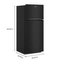 Whirlpool - 16.3 Cu. Ft. Top-Freezer Refrigerator - Black - Alternate Views