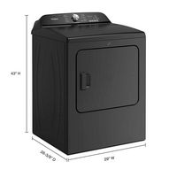 Whirlpool - 7.0 Cu. Ft. Gas Dryer with Moisture Sensor - Volcano Black - Alternate Views