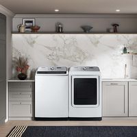 Samsung - OPEN BOX 5.2 Cu. Ft. High-Efficiency Smart Top Load Washer with Super Speed Wash - White - Alternate Views