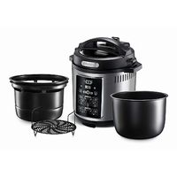 Gourmia - 6-Quart Pressure Cooker and Air Fryer - Black - Alternate Views