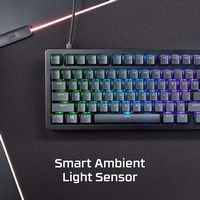 HyperX - Alloy Rise 75 75% Wired Mechanical Linear Switch Gaming Keyboard with RGB Lighting - Black - Alternate Views