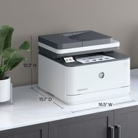 HP - LaserJet Pro MFP 3101sdw Wireless Black-and-White All-in-One Laser Printer - White - Alternate Views