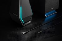 Edifier - G1500 MAX 2.1 Bluetooth Gaming Speakers with RGB Lighting (3-Piece) - Black - Alternate Views