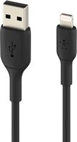 Belkin - BoostCharge Lightning to USB-A Cable 3.3ft - Black - Alternate Views