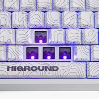 Higround - Summit 2.0 65 Snow Stone 65% Wired Mechanical Lubed Dreamland Linear Switch Gaming Key... - Alternate Views