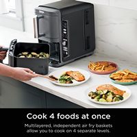 Ninja - DoubleStack XL 10 QT, 6-in-1, 2-Basket Air Fryer, Space Saving Design - Gray - Alternate Views