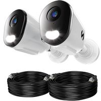 Night Owl - 2-Camera Indoor/Outdoor Add On Wired IP 4K Security Cameras - White - Alternate Views