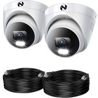 Night Owl - 2-Camera Indoor/Outdoor Add On Wired IP 4K Security Dome Cameras - White - Alternate Views