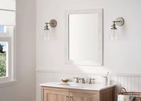 TRINITY - DRAKESTONE | 24x31 Farmhouse Vanity Mirror | White Wash - White Wash - Alternate Views