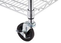 TRINITY - BASICS EcoStorage 5-Tier | 36x18x72 | Wire Shelving | NSF | w/ Wheels | - Chrome - Alternate Views
