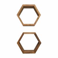 TRINITY - DRAKESTONE | Hexagon Shelves | 2-Pack | - Walnut - Alternate Views