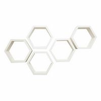 TRINITY - DRAKESTONE | Hexagon Shelves | 5-Pack | - White - Alternate Views