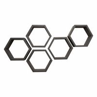 TRINITY - DRAKESTONE | Hexagon Shelves | 5-Pack | - Black - Alternate Views