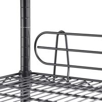 TRINITY - 6-Tier | 48x18x72 | Commercial Wire Shelving | NSF | w/ Backstands & Wheels | - Black - Alternate Views