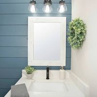 TRINITY - DRAKESTONE | 24x31 Barnwood Mirror | White Wash - White Wash - Alternate Views