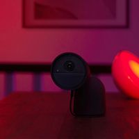 Philips - Hue Desktop Wired Security Camera w/Stand - Black - Alternate Views