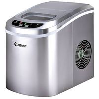 Costway - Portable Compact Electric Ice Maker Machine Mini Cube 26lb/Day - Silver - Alternate Views