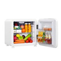 Costway - 1.6 Cubic Feet Compact Refrigerator Reversible Door Mini Fridge - White - Alternate Views