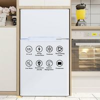 Costway - Refrigerator Small Freezer Cooler Fridge Compact 3.2 cu ft. Unit, - White - Alternate Views