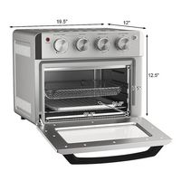 Costway - 7-in-1 Air Fryer Toaster Oven 19 QT Dehydrate Convection Ovens w/ 5 Accessories - Gray - Alternate Views