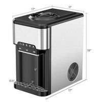 Costway - 3-in-1 Water Cooler Dispenser with Built-in Ice Maker w/ 3 Temperature Settings - Silve... - Alternate Views