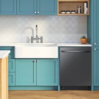 Samsung - Smart 44dBA Dishwasher with StormWash+ - Black Stainless Steel - Alternate Views