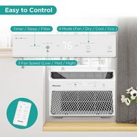 Hisense - 6,000 BTU 200 Sq. Ft. Window Air Conditioner with Remote Control - White - Alternate Views