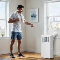 LG - 450 Sq. Ft. Smart Portable Air Conditioner 10,200 BTU - White - Alternate Views