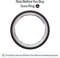 Oura Ring 4 - Smart Ring - Size Before You Buy with Oura Ring 4 Sizing Kit - Size 6 - Black - Alternate Views