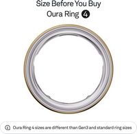 Oura Ring 4 - Smart Ring - Size Before You Buy with Oura Ring 4 Sizing Kit - Size 11 - Gold - Alternate Views