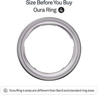 Oura Ring 4 - Smart Ring - Size Before You Buy with Oura Ring 4 Sizing Kit - Size 14 - Silver - Alternate Views