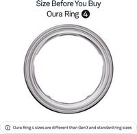 Oura Ring 4 - Smart Ring - Size Before You Buy with Oura Ring 4 Sizing Kit - Size 13 - Silver - Alternate Views
