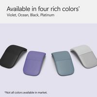Microsoft - Surface Arc Bluetooth BlueTrack Ambidextrous Mouse - Wireless - Violet - Alternate Views
