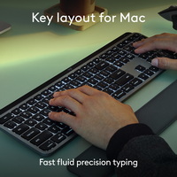 Logitech - MX Keys S for Mac Advanced Full-size Wireless Scissor Keyboard with Backlit keys for M... - Alternate Views