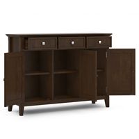 Simpli Home - Acadian Wide Entryway Storage Cabinet - Brunette Brown - Alternate Views