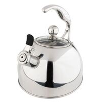 Viking - 2.6 Quart Whistling Tea Kettle with 3-Ply Base - Stainless Steel - Alternate Views