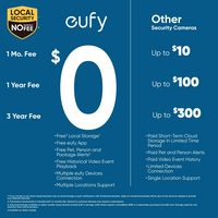 eufy - eufyCam 3, 2-Outdoor Wireless 4K Solar Powered Security Cameras with HomeBase 3 - White/Black - Alternate Views