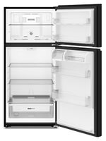 Whirlpool - 28 in. Wide 14.3 cu. ft. Top-Freezer Refrigerator with Total Coverage Cooling - Black - Alternate Views