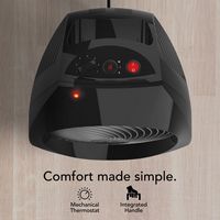 Vornado - VH240 1500 Watt Indoor Electric Fan Space Heater with Advanced Safety Features - Black - Alternate Views