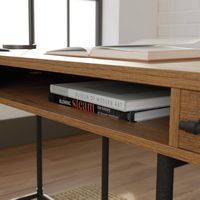 Sauder - Iron City L Desk Checked Oak - SGS Mixed Mat Checked Oak - Alternate Views