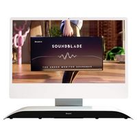 BlueAnt - Soundblade 2.1 Channel Bluetooth 5.3 Under Monitor Soundbar - White - Alternate Views