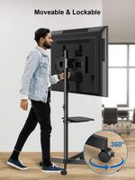 ErgoAV - 32″-55″ TV Cart - Black - Alternate Views