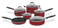 Cuisinart - Advantage 11-Piece Cookware Set - Red - Alternate Views