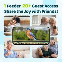 Birdfy 2 Smart Bird Feeder with Camera, 2K Portrait & 1080P Wide-Angle, AI Identifies 6000+ Birds... - Alternate Views