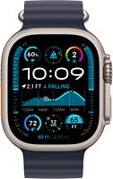 Apple Watch Ultra 2 (GPS+Cellular) 49mm Titanium Case with Navy Ocean Band - Natural (AT&T) - Alternate Views