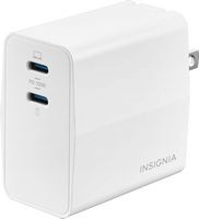 Insignia™ - 100W 2-Port USB-C GaN Wall Charger for MacBook Pro, iPad, iPhone, Apple Watch, Samsun... - Alternate Views