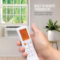 Keystone - 350 Sq. Ft 8,000 BTU Window Mounted Inverter Air Conditioner with 7,000 BTU Heater Sup... - Alternate Views