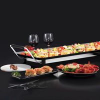 Costway - Electric Teppanyaki Table Top Grill Griddle BBQ Barbecue Nonstick Camping - Black - Alternate Views